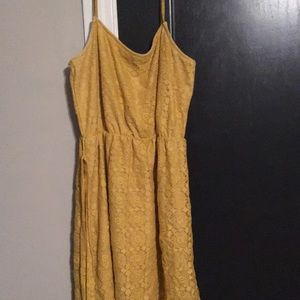 Yellow lace dress